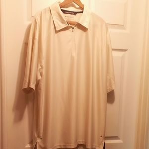 #1 X - West Marine Commodore Polo Zipper Closure Shirt Cream Color X Large L…